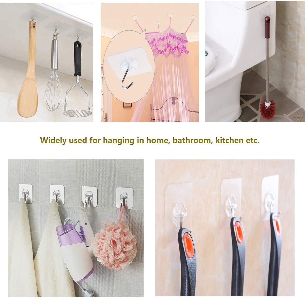 24 Packs Heavy Duty Adhesive Hooks Kitchen Wall Hooks Tristar Online