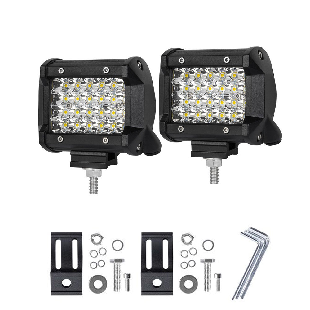 Pair 4 inch Spot LED Work Light Bar Philips Quad Row 4WD 4X4 Car Reverse Driving Tristar Online