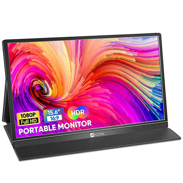 Arzopa Portable Monitor Touchscreen 15.6 inches 1080p Full HD Multifunction Gaming Display with 178 Degree Viewing Angle Arzopa