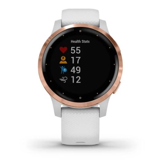 Garmin Vivoactive 4S Smart Watch - Rose Gold with White Band (Copy) Garmin