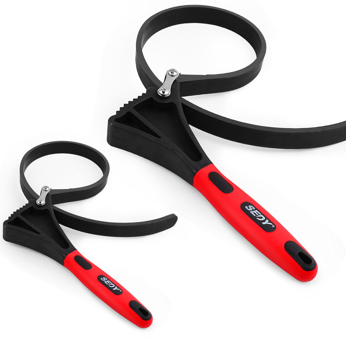 2x Rubber Strap Wrench Adjustable DIY Plumber Jars Hose Pipe Oil Filter Opener Tristar Online
