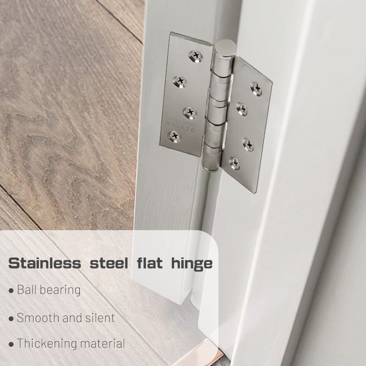 304 Flat Pin Hinge Spring 2Pack 100mm Folding Butt Door Cabinet Hinges Folding Furniture Hardware Tristar Online