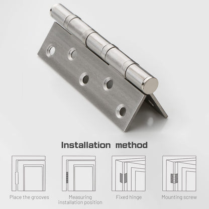 304 Flat Pin Hinge Spring 2Pack 100mm Folding Butt Door Cabinet Hinges Folding Furniture Hardware Tristar Online