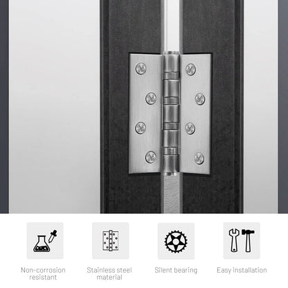 304 Flat Pin Hinge Spring 2Pack 100mm Folding Butt Door Cabinet Hinges Folding Furniture Hardware Tristar Online