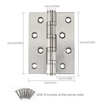 304 Flat Pin Hinge Spring 2Pack 100mm Folding Butt Door Cabinet Hinges Folding Furniture Hardware Tristar Online