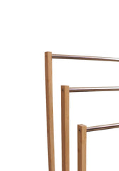 CARLA HOME Bamboo Towel Bar Metal Holder Rack 3-Tier Freestanding for Bathroom and Bedroom Tristar Online