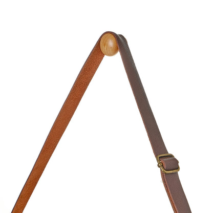 CARLA HOME Hanging Round Wall Mirror 45 cm - Solid Bamboo Frame and Adjustable Leather Strap for Bathroom and Bedroom Tristar Online
