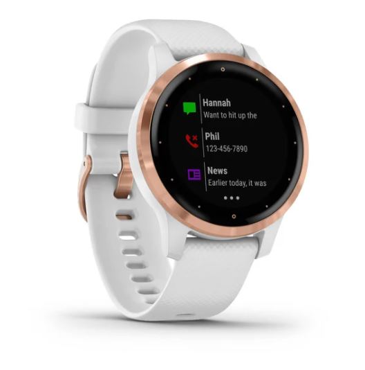Garmin Vivoactive 4S Smart Watch - Rose Gold with White Band (Copy) Garmin