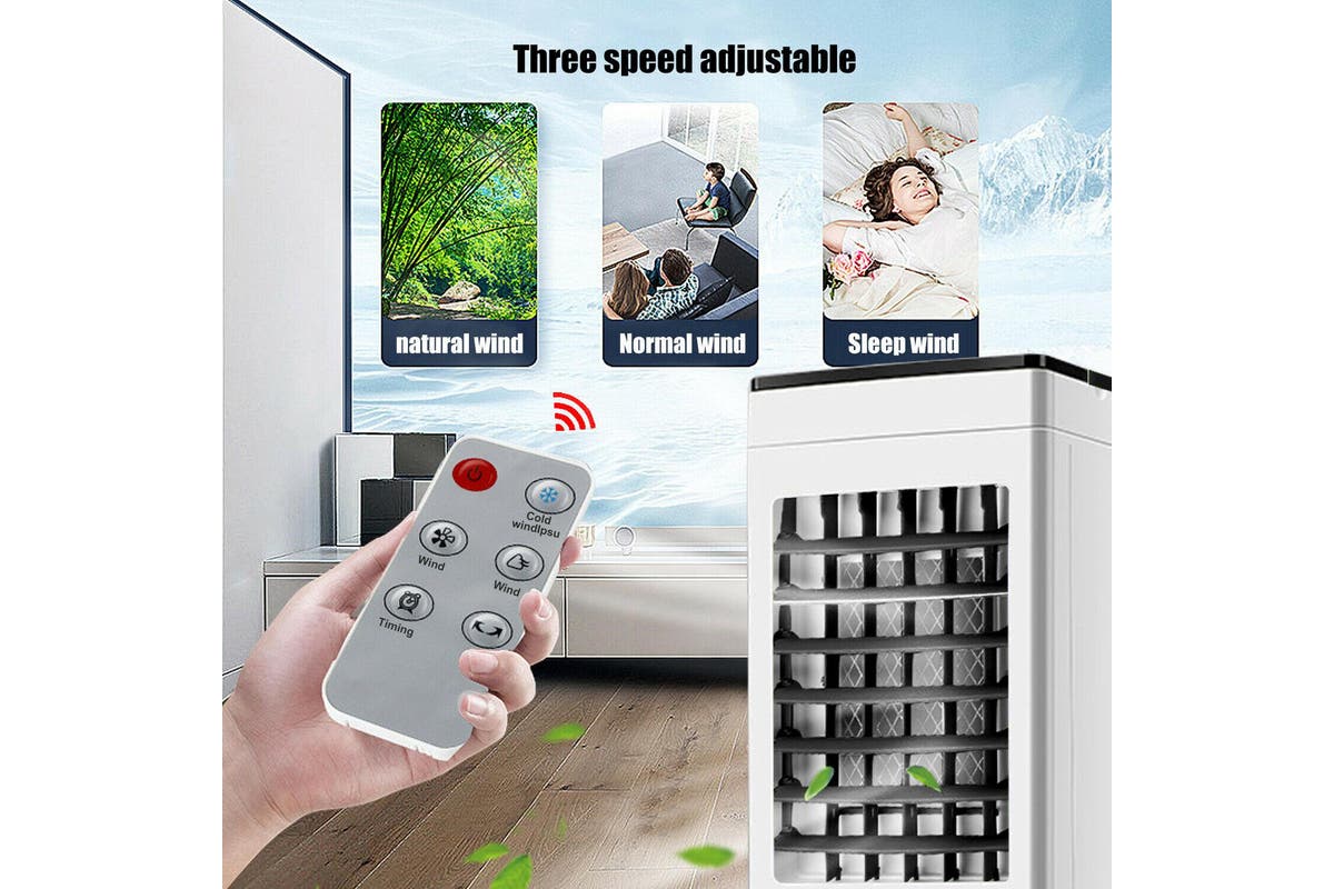 Portable 8L Air Cooler Fan Air Conditioner Cooling Fan Humidifier AC anion H Trion