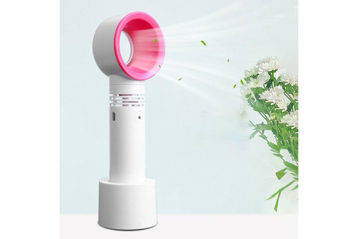 Portable Handheld Fan USB Summer Fan No Leaf Handy Bladeless AU Trion