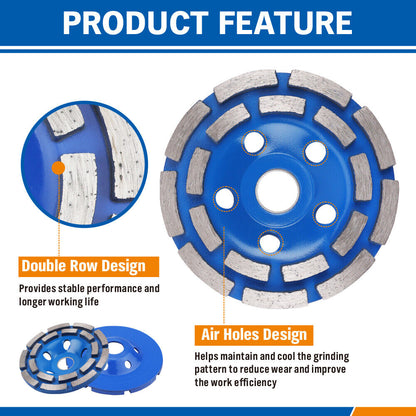 4.5inch Diamond Segment Grinding Concrete Cup Wheel Disc Granite Stone 115mm Tristar Online