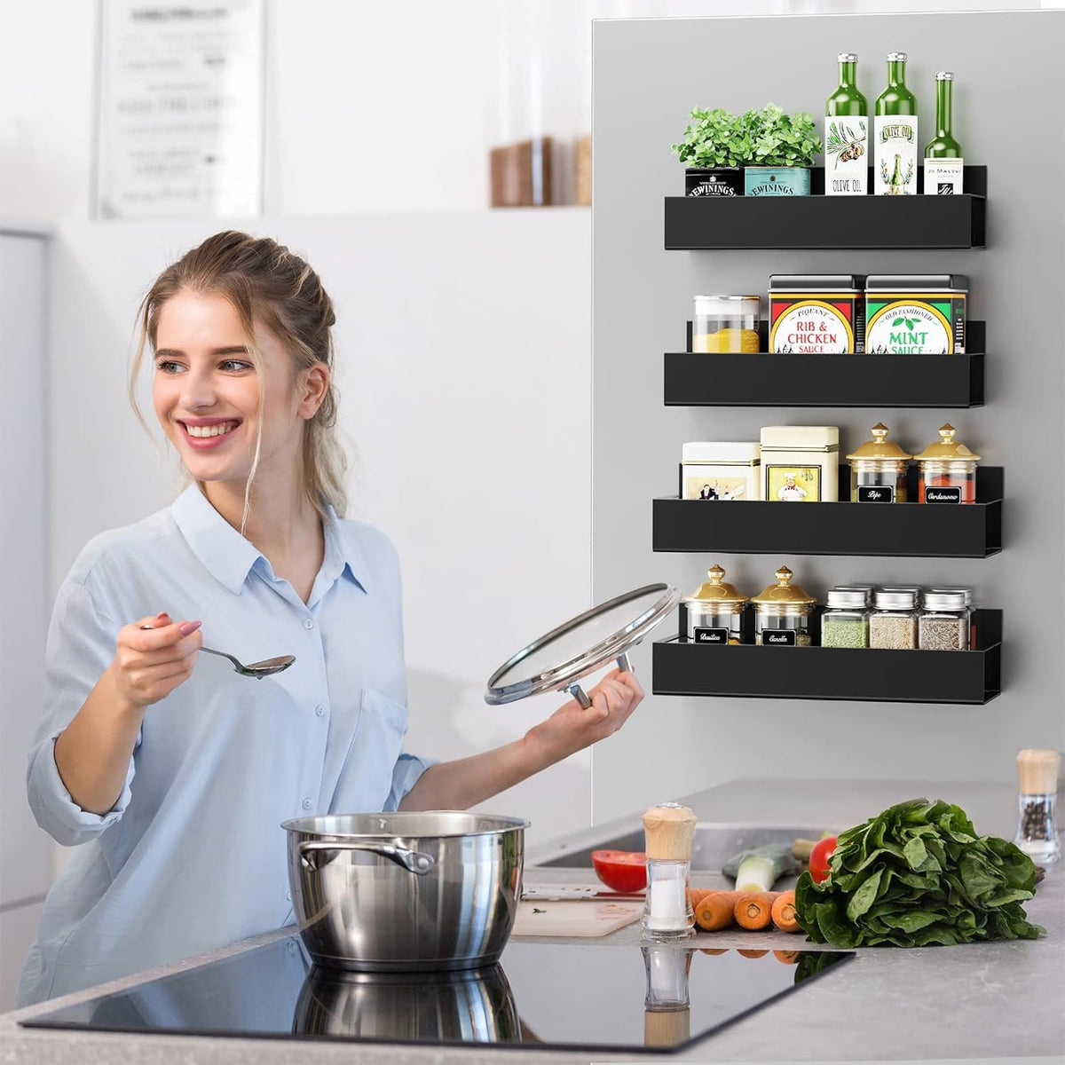 4 pack Magnetic Fridge Spice Rack Tristar Online