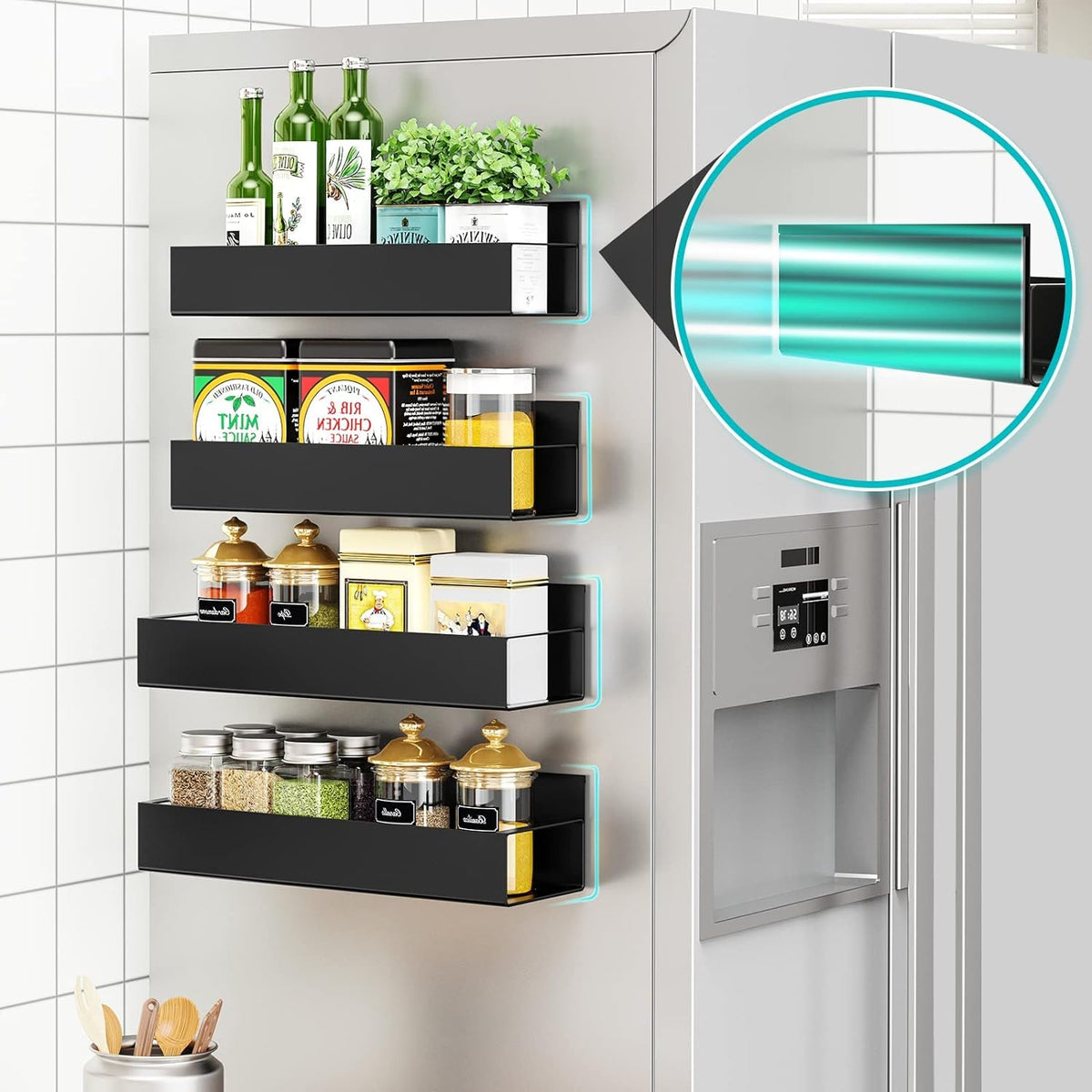 4 pack Magnetic Fridge Spice Rack Tristar Online
