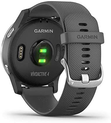 Garmin Vivoactive 4 GPS Fitness Smartwatch, Silver with Grey Band - Pristine - Refurbished Garmin