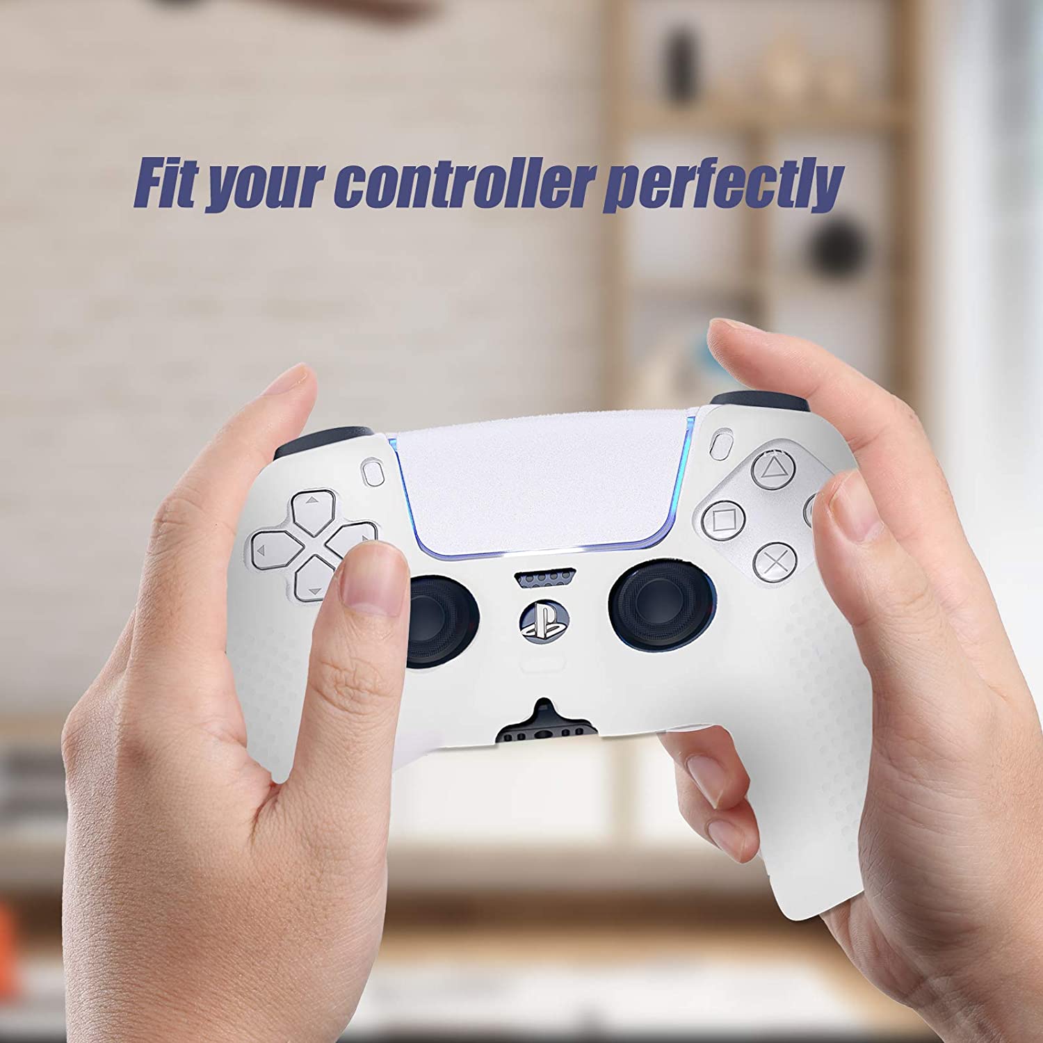 Silicone Protective Case for PS5 PlayStation 5 controller – White Trion