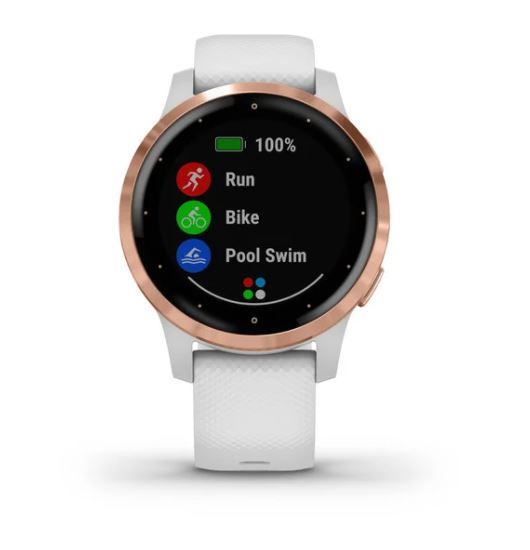 Garmin Vivoactive 4S Smart Watch - Rose Gold with White Band (Copy) Garmin