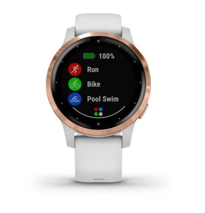 Garmin Vivoactive 4S Smart Watch - Rose Gold with White Band (Copy) Garmin
