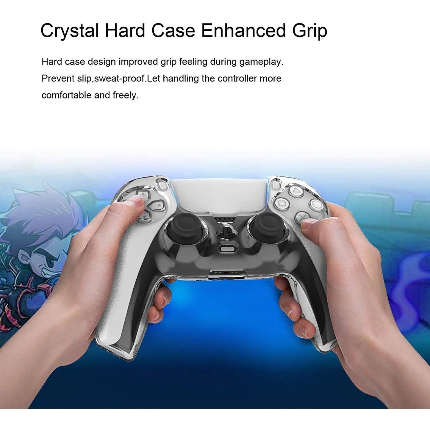 Clear Crystal Protective Anti Scratch Transparent Case for PS5 Controller Trion