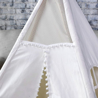 5 Poles Giant Kids Teepee Tent (Natural Canvas) Tristar Online