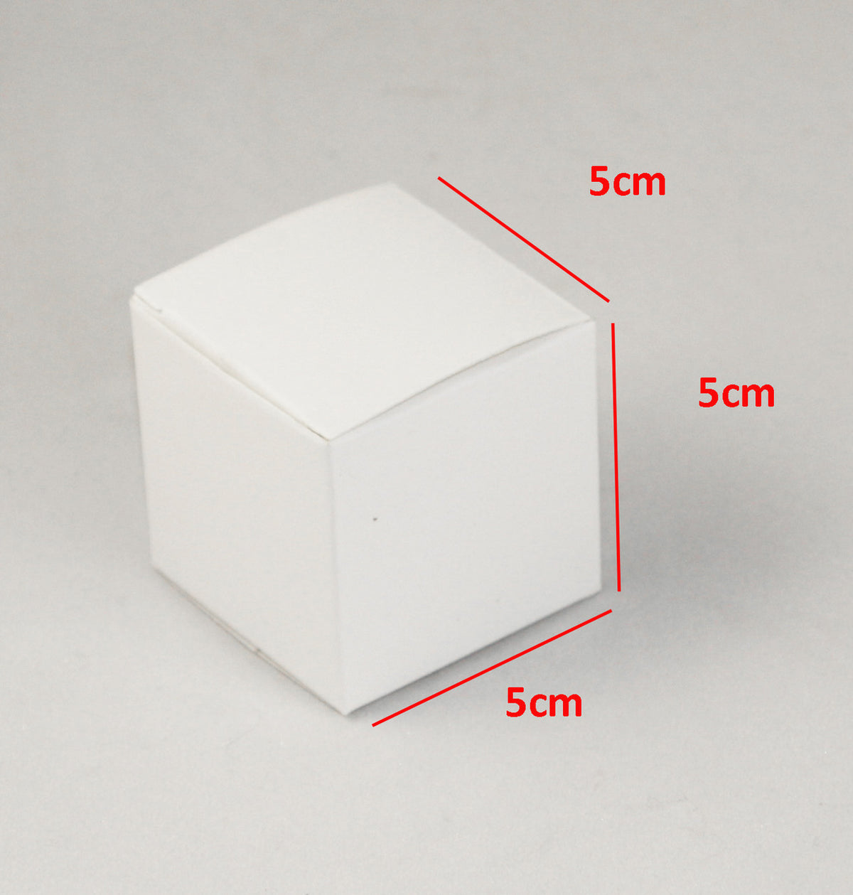 50 Pack of White 5cm Square Cube Card Gift Box - Folding Packaging Small rectangle/square Boxes for Wedding Jewelry Gift Party Favor Model Candy Chocolate Soap Box Tristar Online