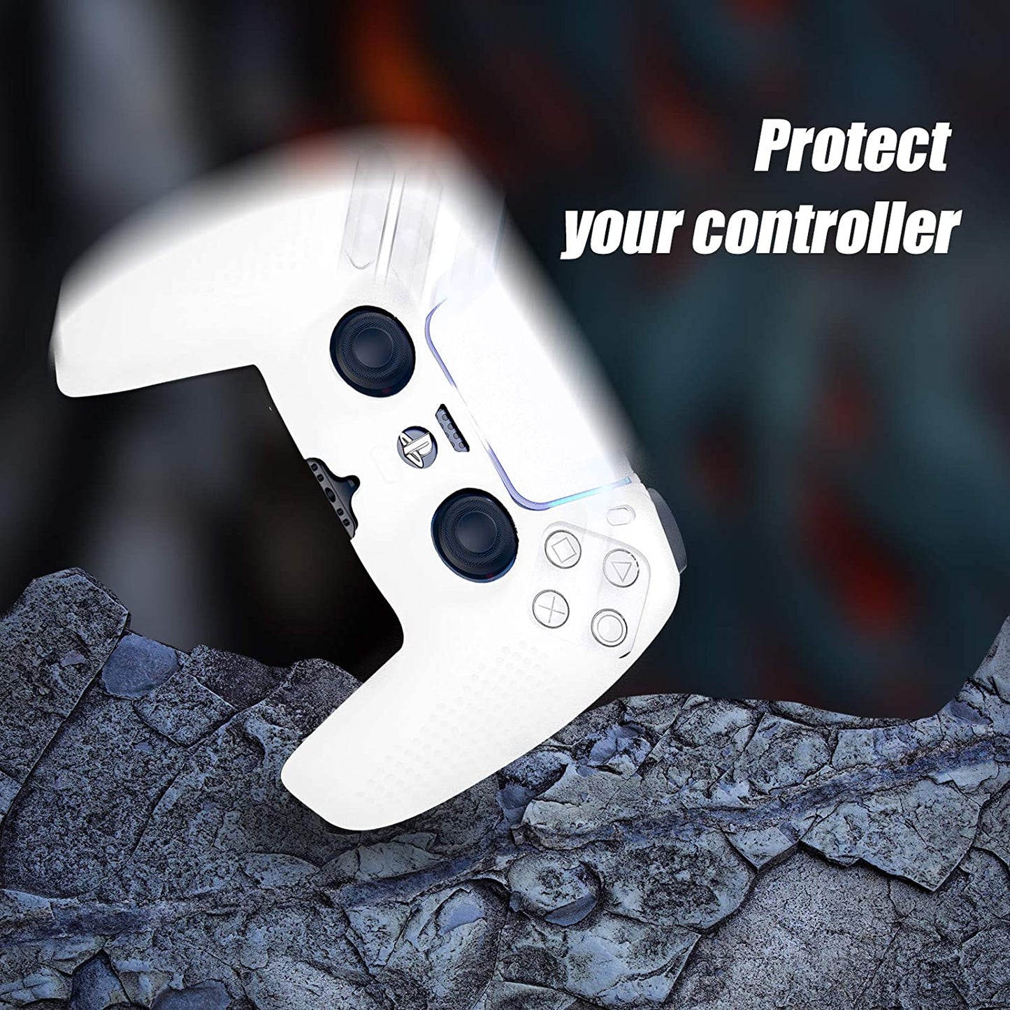 Silicone Protective Case for PS5 PlayStation 5 controller – White Trion