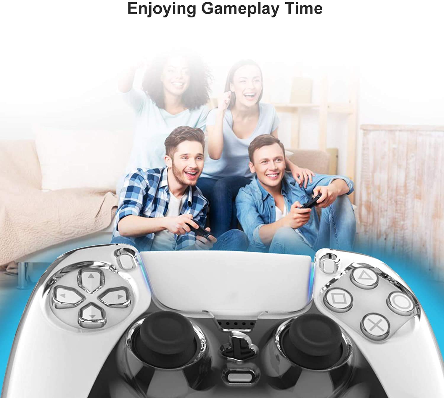 Clear Crystal Protective Anti Scratch Transparent Case for PS5 Controller Tristar Online