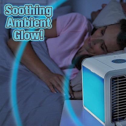 USB Portable Air Conditioner Air Cooler Desktop Fan Mini Air Circulator Purifier Colorful Atmosphere Lamp Tristar Online