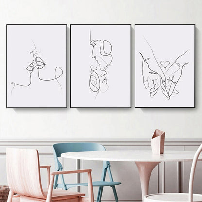60cmx90cm Couples 3 Sets Black Frame Canvas Wall Art Tristar Online
