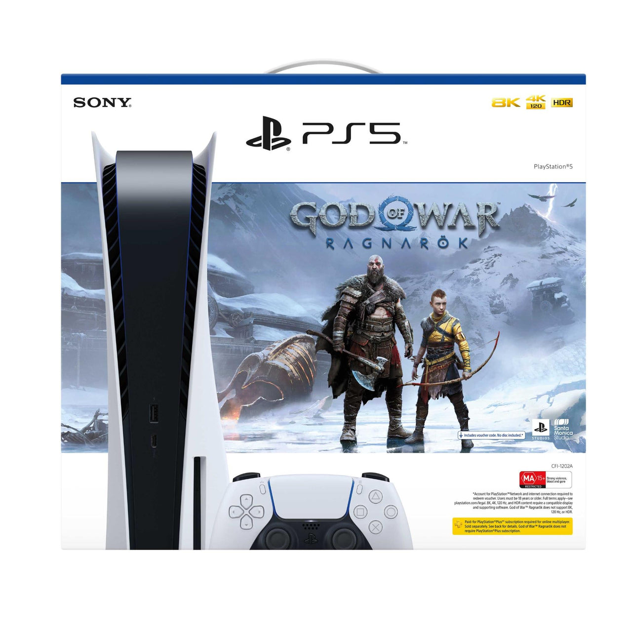 Sony PS5 Playstation 5 Disc Edition Console - God of War Ragnarok Bundle Sony