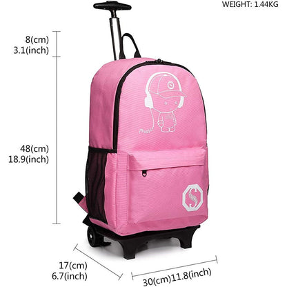 Luminous School Bags For Kids, College Bags For Boys & Girls Students With Waterproof USB Luminous