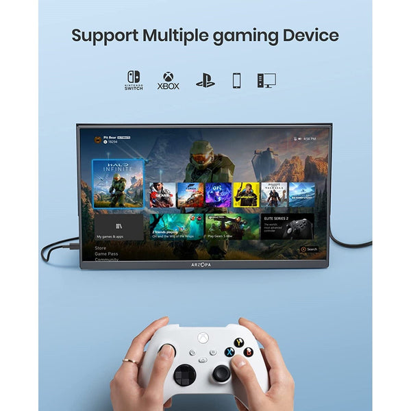 Arzopa A1 Gamut Slim Portable Monitor 14" FHD 1080P IPS Multifunction Gaming Non Touch Screen Arzopa