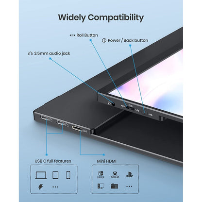 Arzopa A1 Gamut Slim Portable Monitor 14" FHD 1080P IPS Multifunction Gaming Non Touch Screen Arzopa