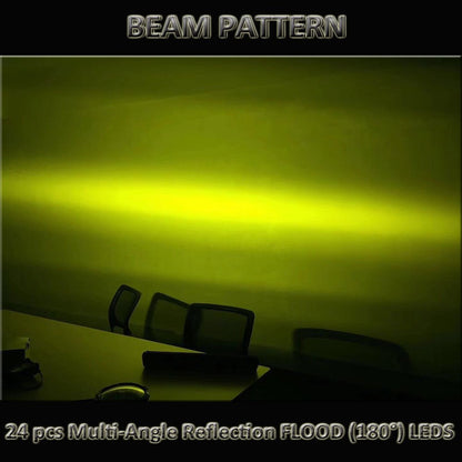 2x 5inch Flood LED Light Bar Offroad Boat Work Driving Fog Lamp Truck Yellow Tristar Online