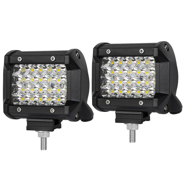 Pair 4 inch Spot LED Work Light Bar Philips Quad Row 4WD 4X4 Car Reverse Driving Tristar Online