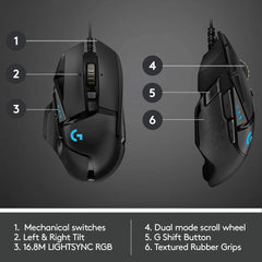 Logitech G502 Hero Dominator Wired RGB High Performance Optical Gaming Mouse Logitech