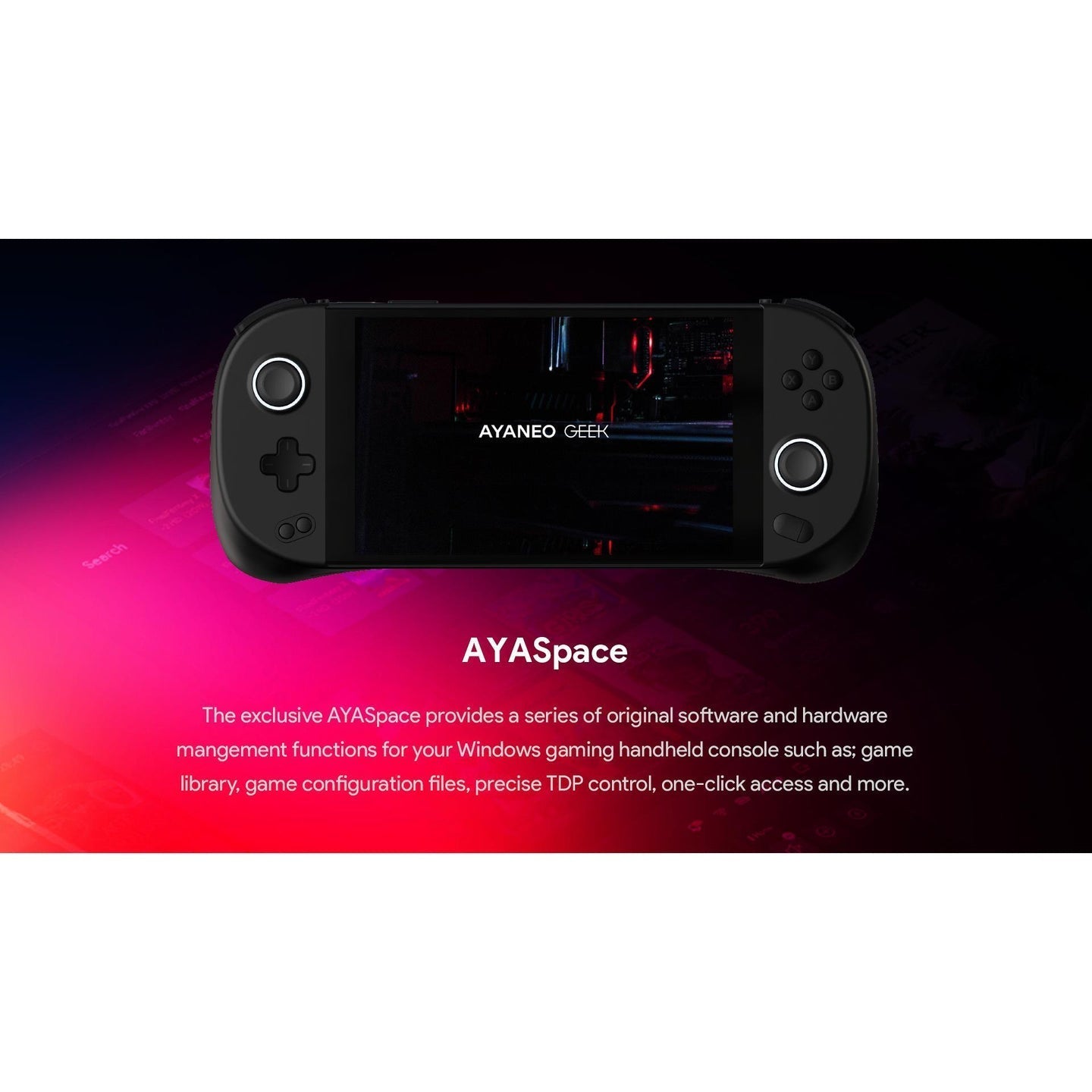 Ayaneo Geek Handheld PC Gaming Console 6800U (16GB+512GB) - Fantasy Black AYANEO
