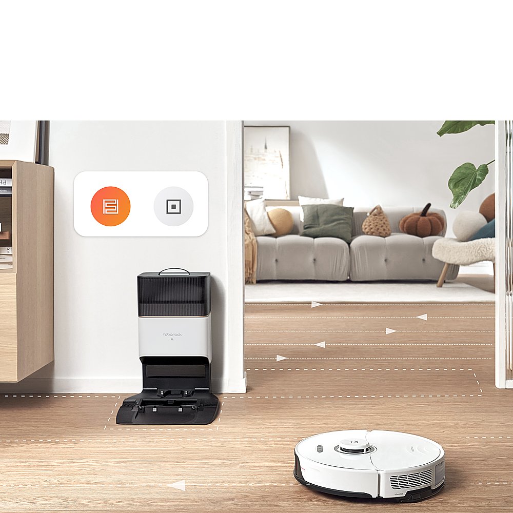 Roborock S8+ Plus Robot Vacuum Cleaner with Auto-Emptying Dock - White Roborock
