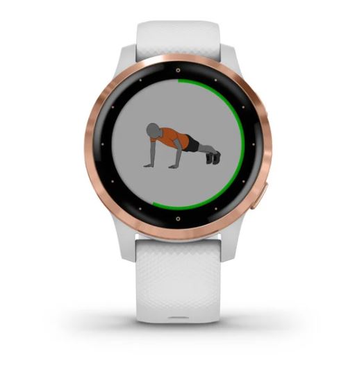Garmin Vivoactive 4S Smart Watch - Rose Gold with White Band (Copy) Garmin