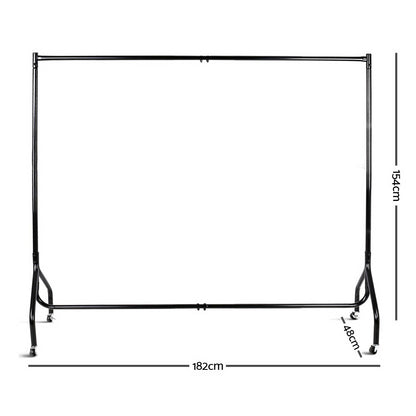 Artiss 6FT Clothes Racks Metal Garment Display Rolling Rail Hanger Airer Stand Portable Tristar Online