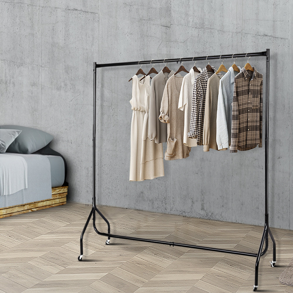 Artiss 6FT Clothes Racks Metal Garment Display Rolling Rail Hanger Airer Stand Portable Tristar Online