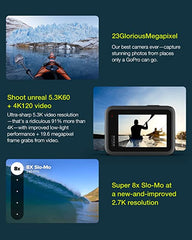 GoPro HERO10 Waterproof Action Camera, 1080p Live Streaming, Webcam - Black GoPro