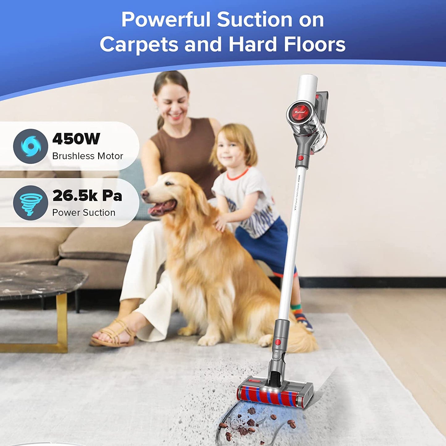 Redroad V17 10 in 1 Cordless Handheld vacuum Cleaner (Refurbished Grade - A) Redroad