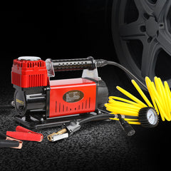 Giantz 12V Portable Air Compressor - Red Tristar Online