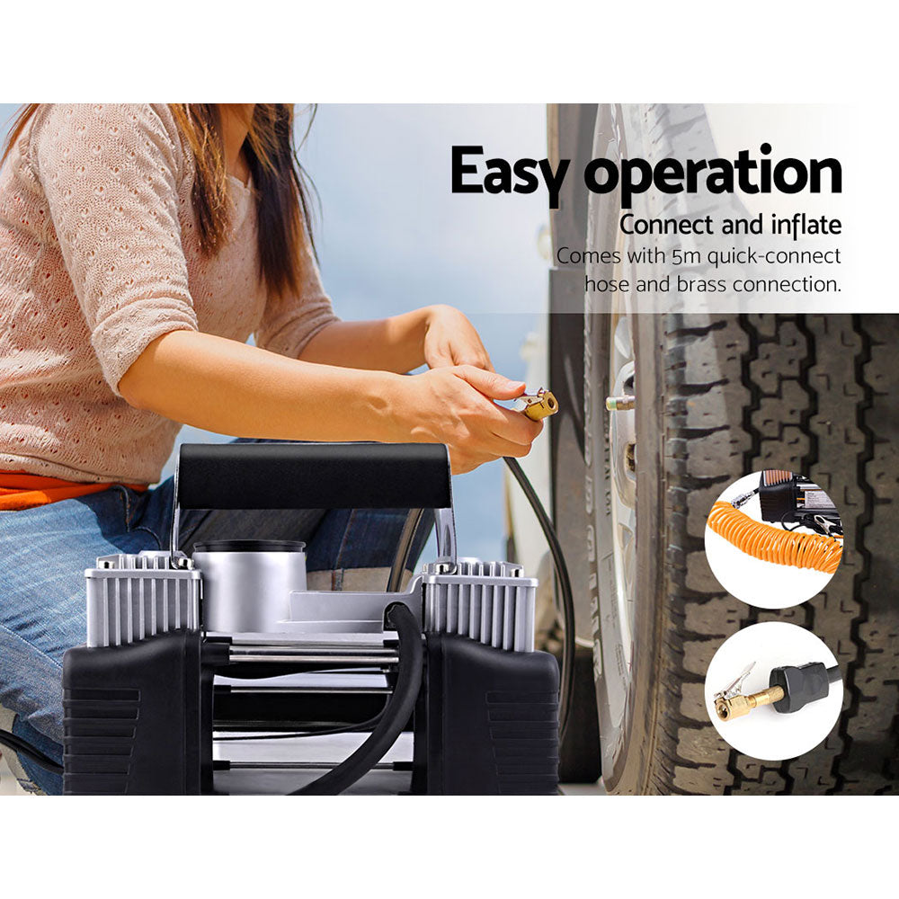Giantz 12V Portable Air Compressor Tristar Online