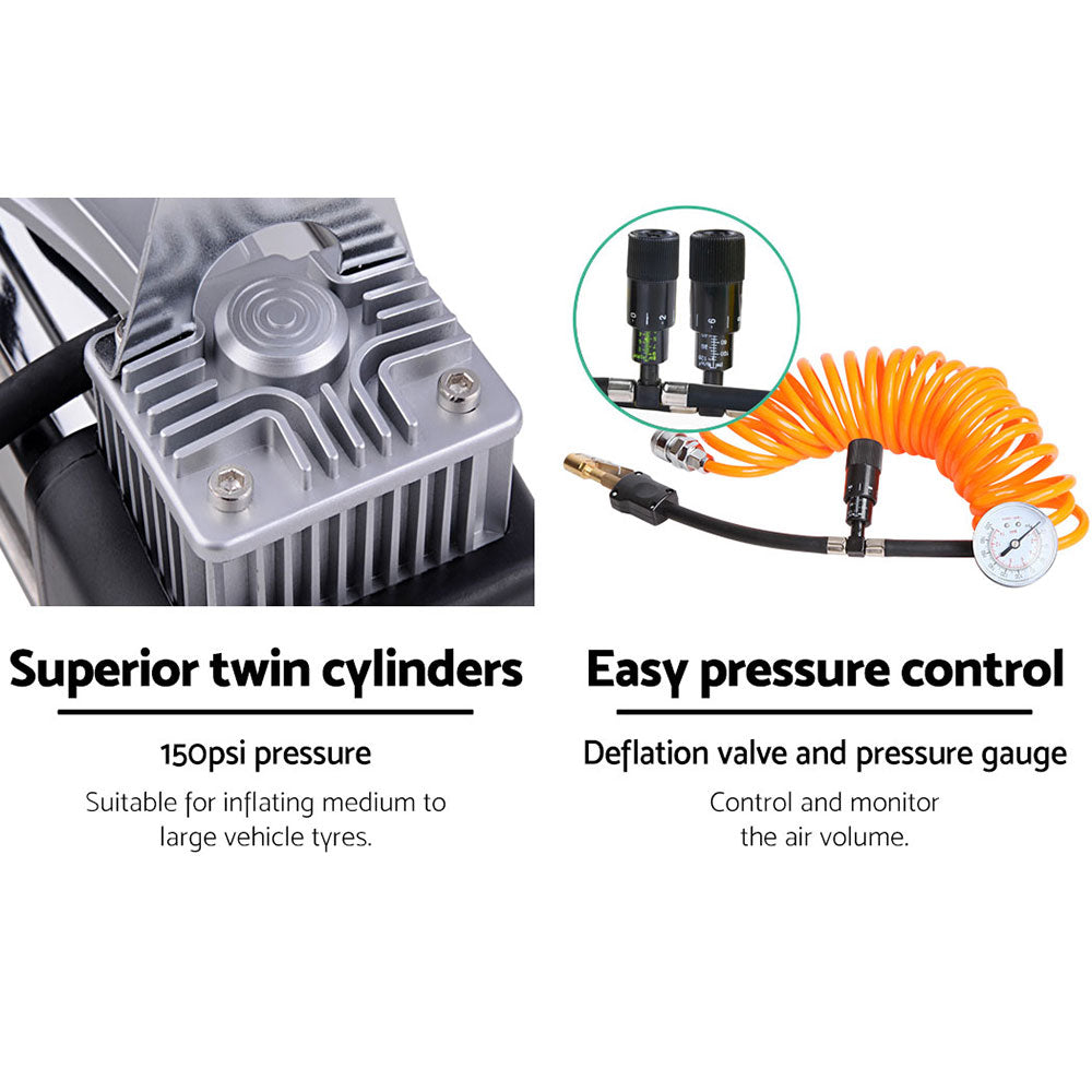 Giantz 12V Portable Air Compressor Tristar Online