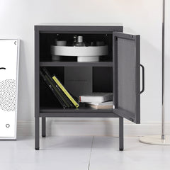 ArtissIn Mini Mesh Door Storage Cabinet Organizer Bedside Table Black Tristar Online