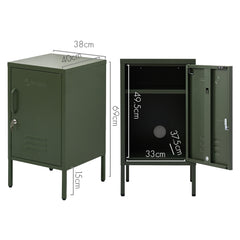 ArtissIn Metal Locker Storage Shelf Filing Cabinet Cupboard Bedside Table Green Tristar Online