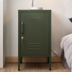 ArtissIn Metal Locker Storage Shelf Filing Cabinet Cupboard Bedside Table Green Tristar Online