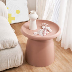 ArtissIn Coffee Table Mushroom Nordic Round Small Side Table 50CM Pink Tristar Online