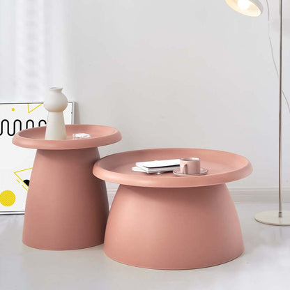 ArtissIn Coffee Table Mushroom Nordic Round Small Side Table 50CM Pink Tristar Online